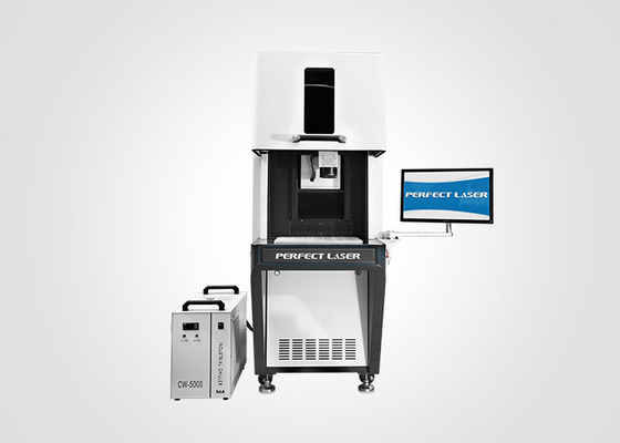 Μορφή εργασίας Προαιρετικό μηχάνημα σήμανσης λέιζερ UV πυρίμαχο με κλειστό ντουλάπι