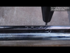 Πλήρης Laser Dot peen μηχανήματα σήμανσης PEQD-030E σήμανση λογότυπο σε 32mm ατσάλινο σωλήνα